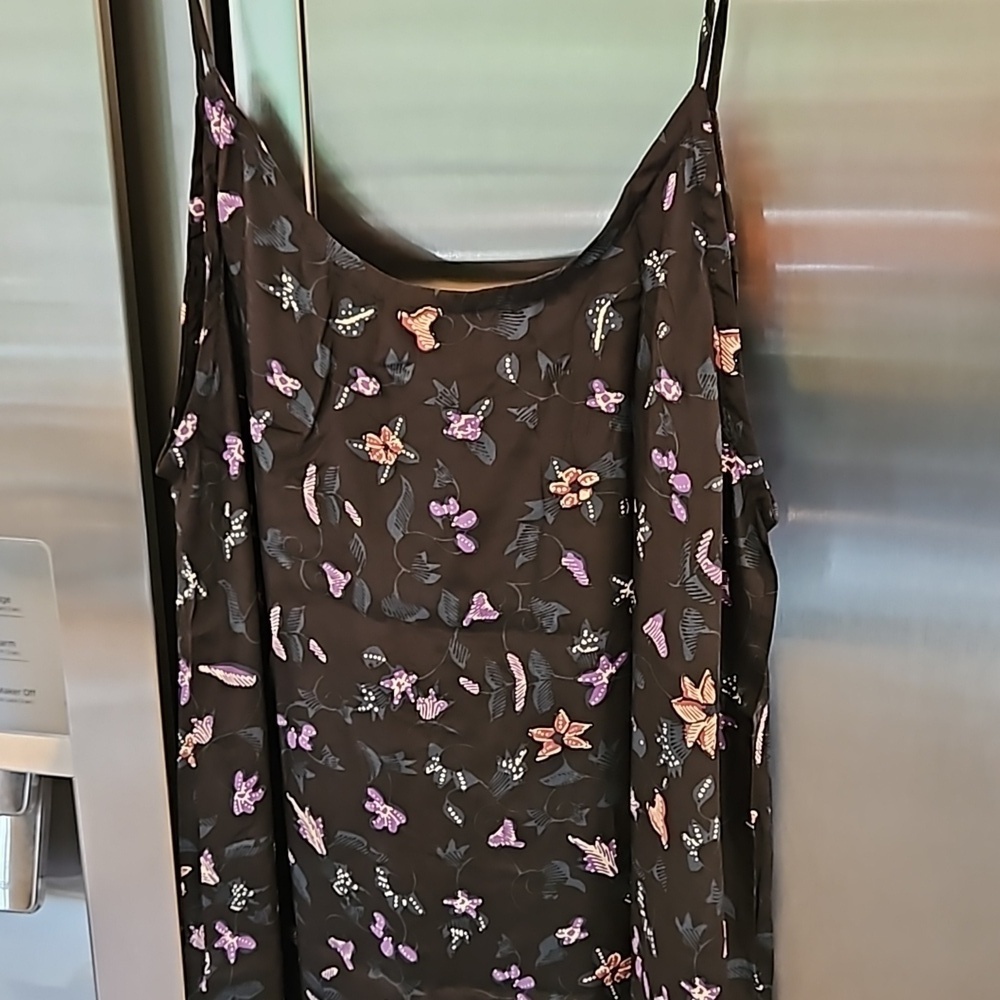 💕NATALIE MARTIN💕 Heather Silk Maxi Slip Dress ~ Lotus Print Nero Medium M NWT - Picture 8 of 14